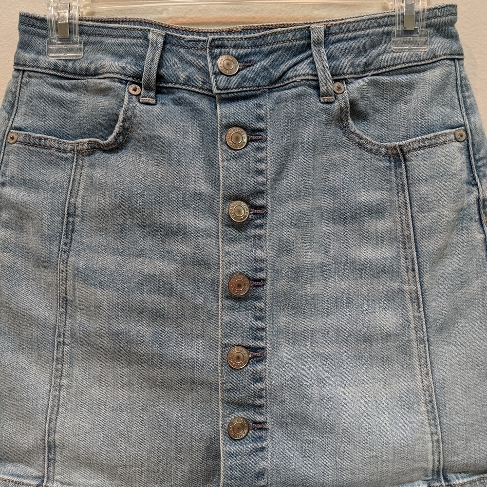 American Eagle Super Stretch Denim Skirt Size 2 - Picture 7 of 7